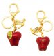 Bejeweled Apple Keychain